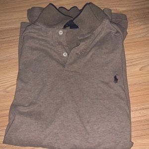TAN LONG SLEEVE POLO BY RALPH LAUREN LONG SLEEVE